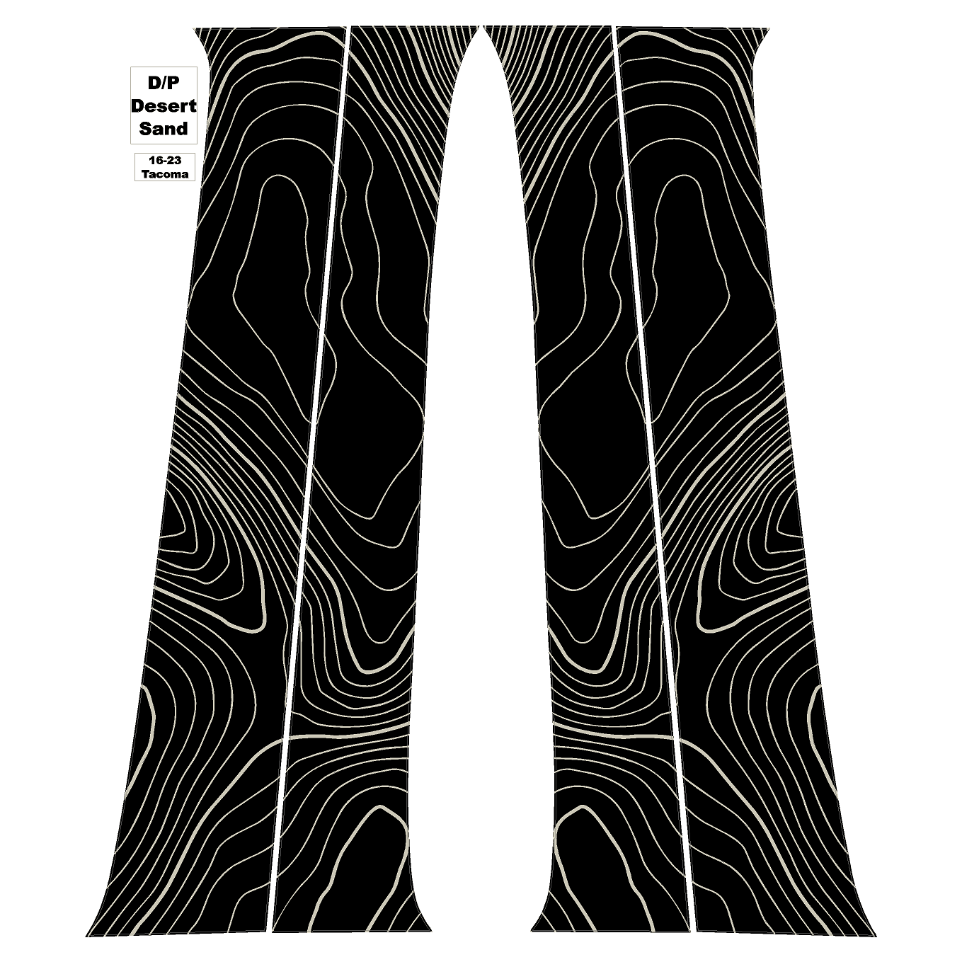Topo B Pillar Overlays - 2016-2023 Tacoma Double Cab StickerFab