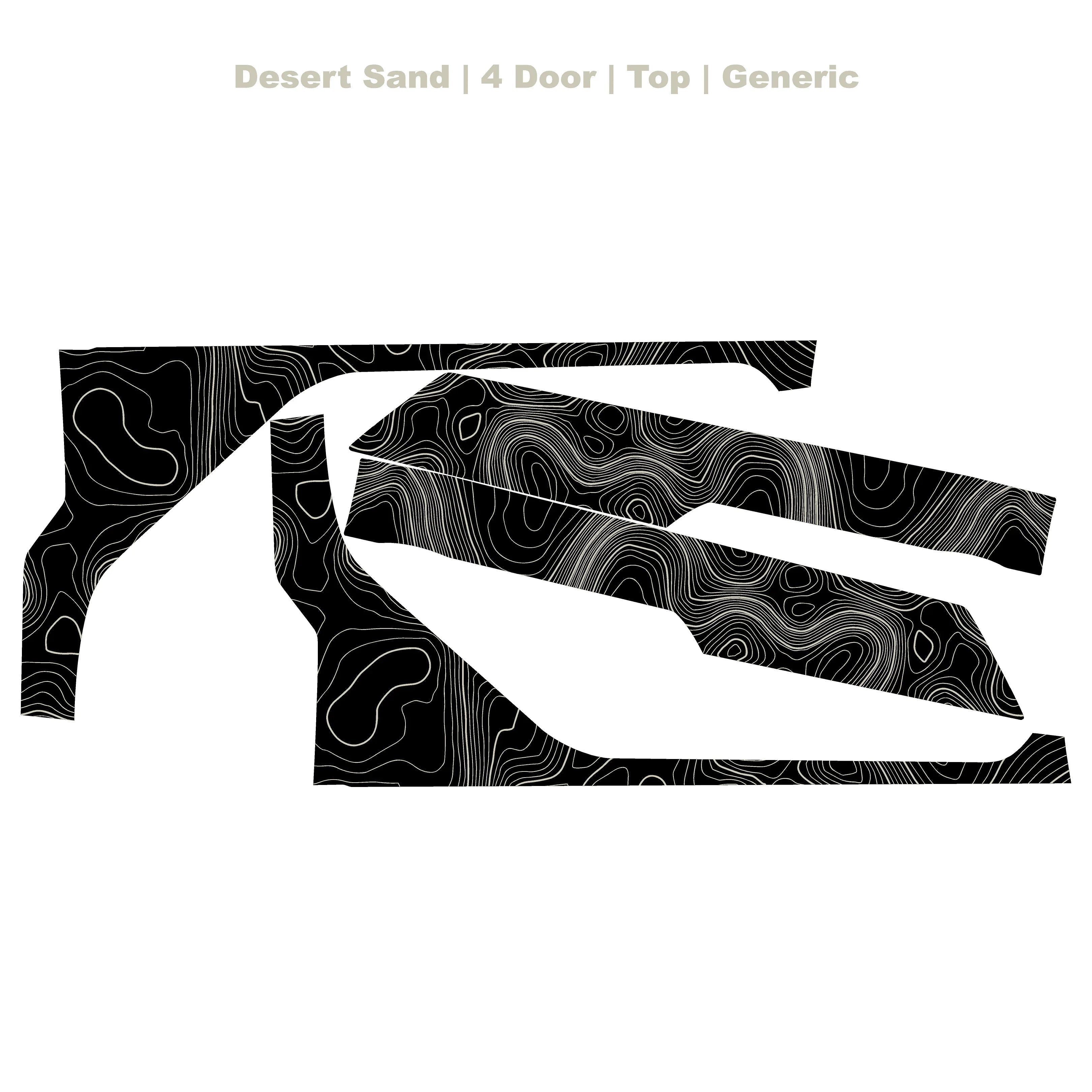 Topographic Upper Door Overlay Kit (Printed Series) - 2021+ Bronco 4 Door StickerFab