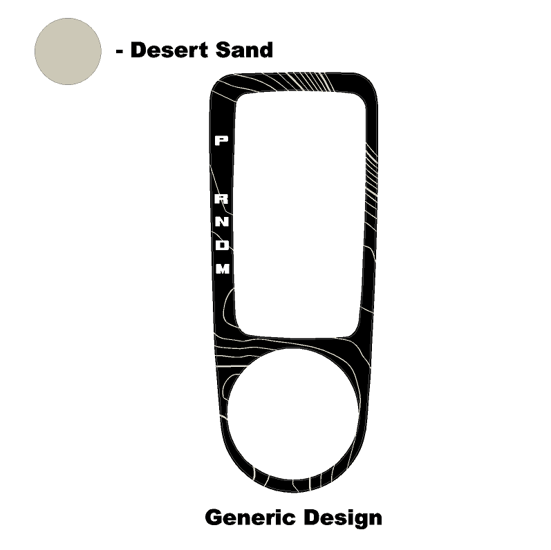 Topo Automatic Shifter Overlay (Printed Series) - 2021+ Bronco Automatic StickerFab