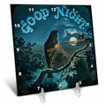 3dRose Good Night Bird on a Branch Vintage Circa 1890s - Desk Clocks (dc-359108) 3dRose