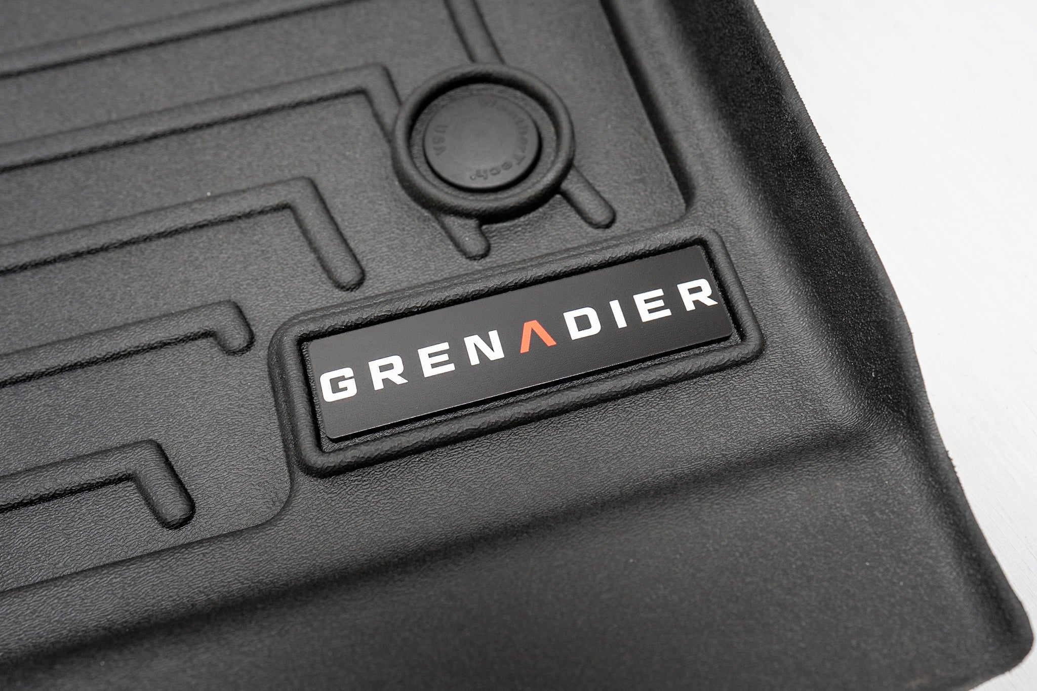 "Grenadier" Weathertech Floor Mat Logo (Etched Acrylic) - Universal StickerFab