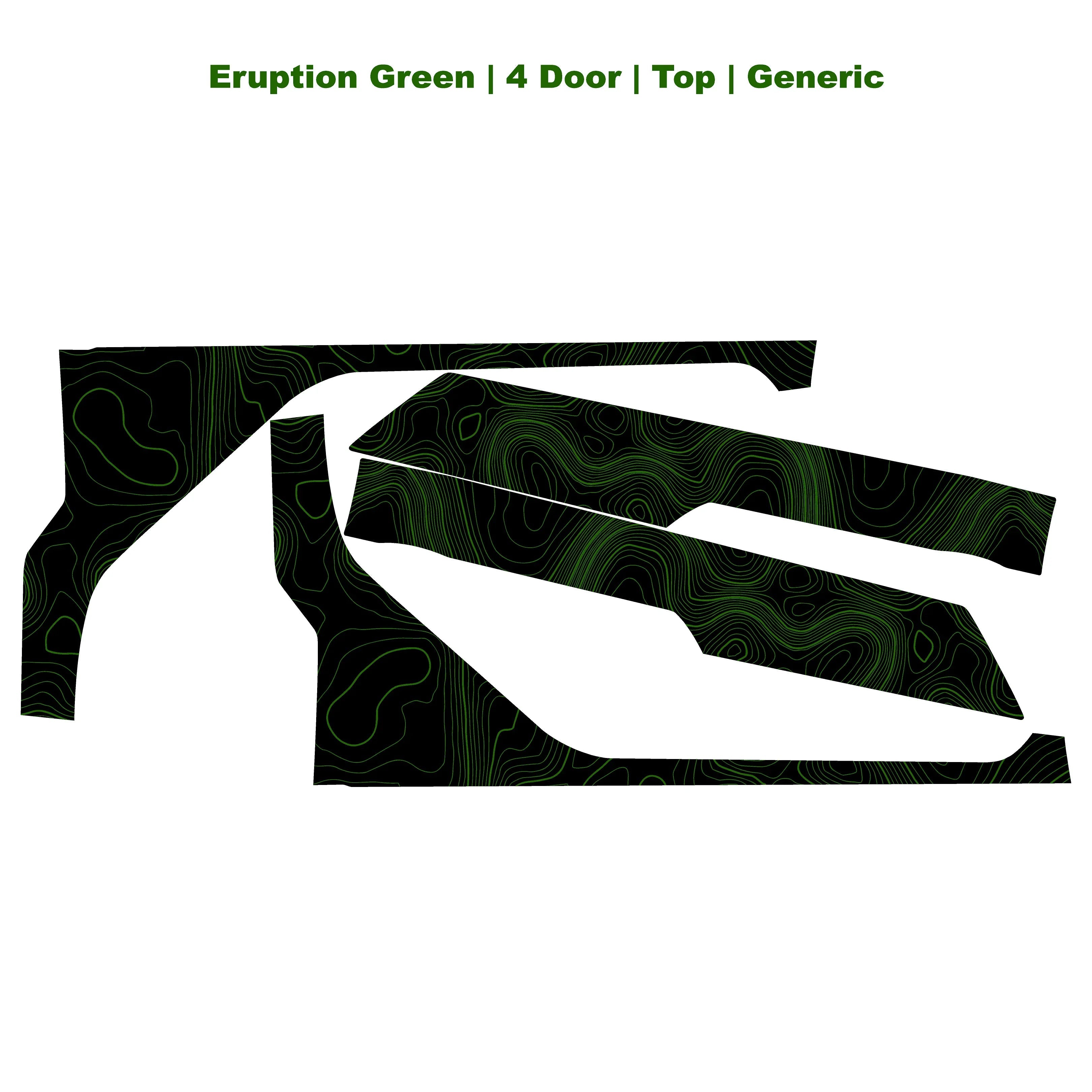Topographic Upper Door Overlay Kit (Printed Series) - 2021+ Bronco 4 Door StickerFab