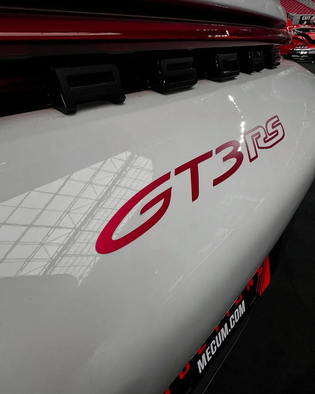 "GT3 RS" Rear Bumper Vinyl Logo Decal Emblem for Porsche Vehicles (992) StickerFab