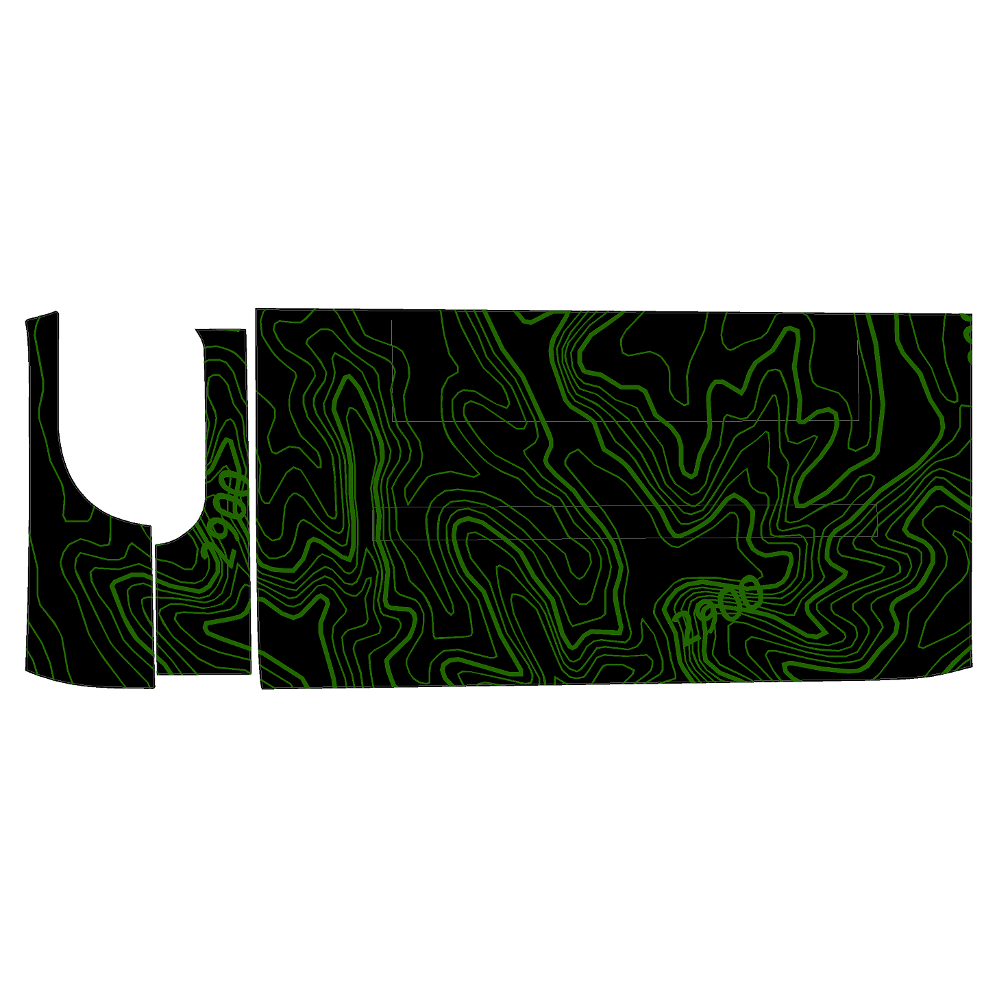 Topo 3 Piece Dash Kit (Printed Series) - 2021+ Bronco StickerFab
