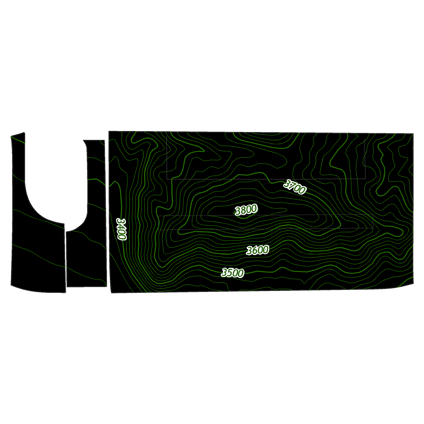 Topo 3 Piece Dash Kit (Printed Series) - 2021+ Bronco StickerFab