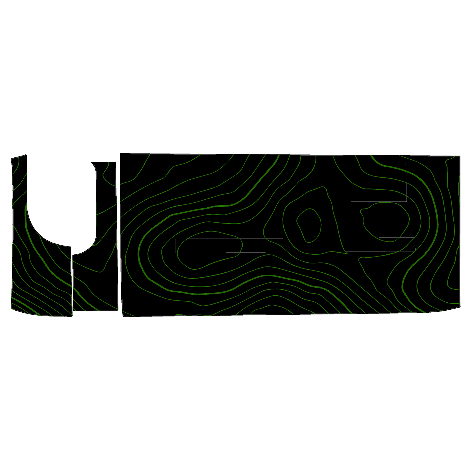 Topo 3 Piece Dash Kit (Printed Series) - 2021+ Bronco StickerFab