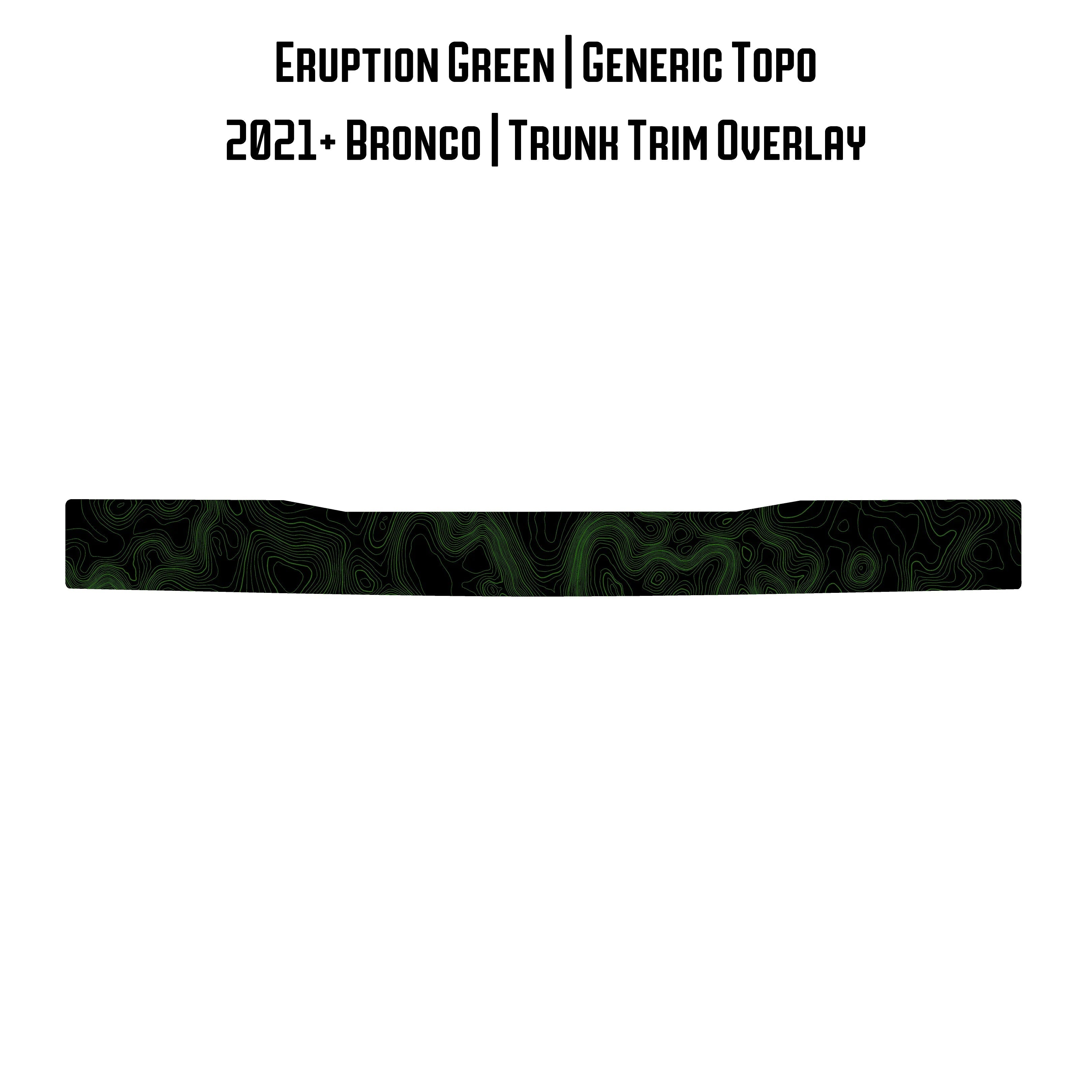Topo Trunk Trim Overlay / Protector - 2021+ Bronco StickerFab