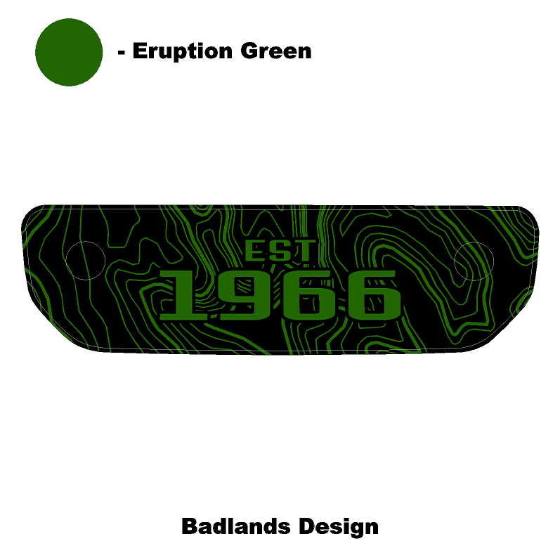 1966 Topographic Shifter Plate (Printed Series + Acrylic) - 2021+ Bronco StickerFab