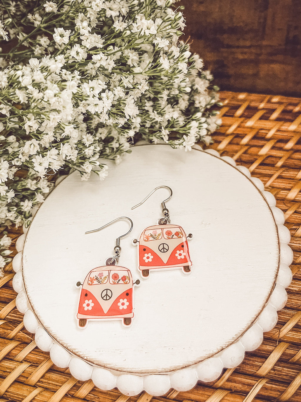 Adorable Vintage Van Earrings Rooted Home Goods