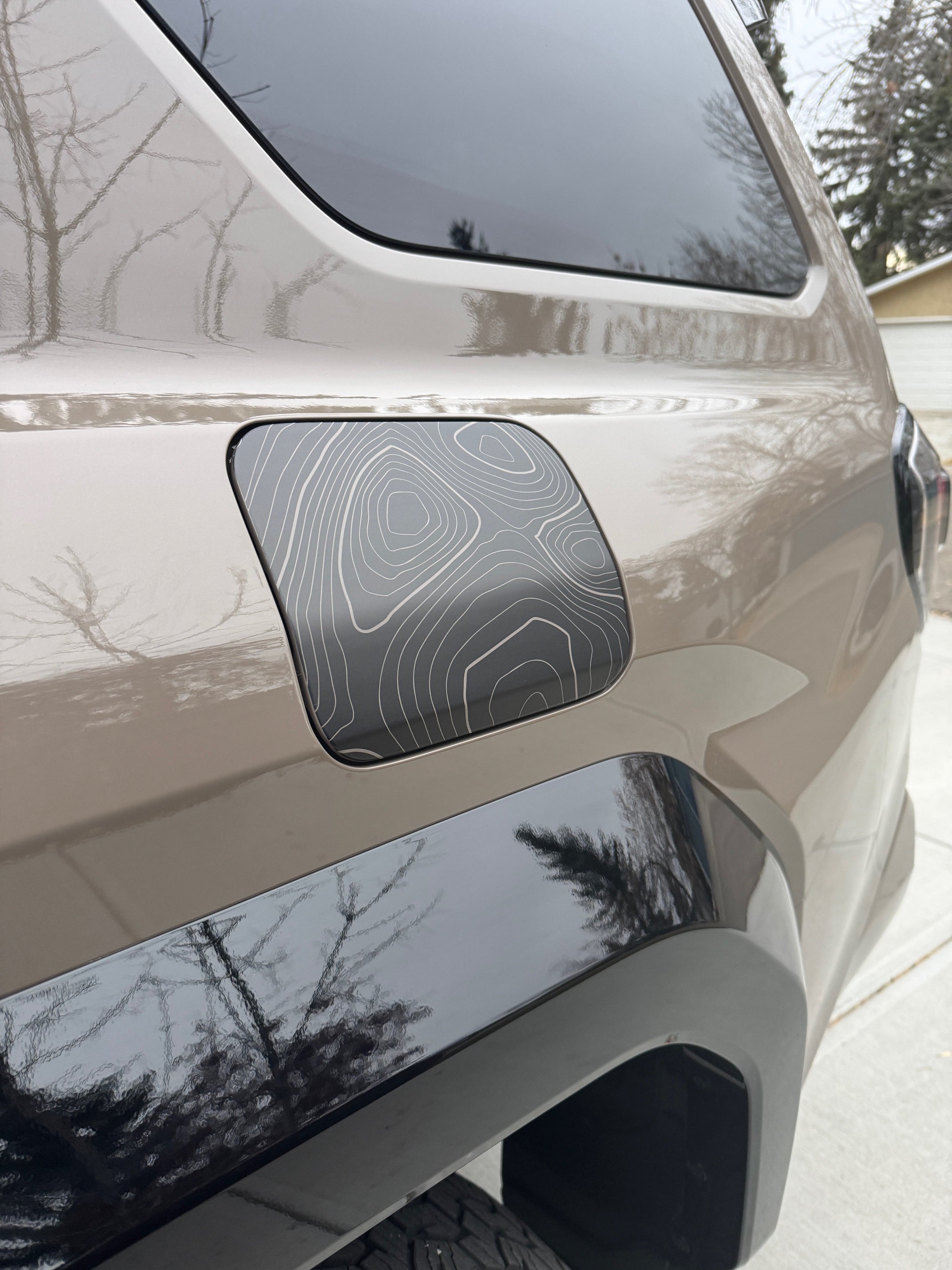 Topographic Map Fuel Door Overlay - 2025+ 4Runner StickerFab