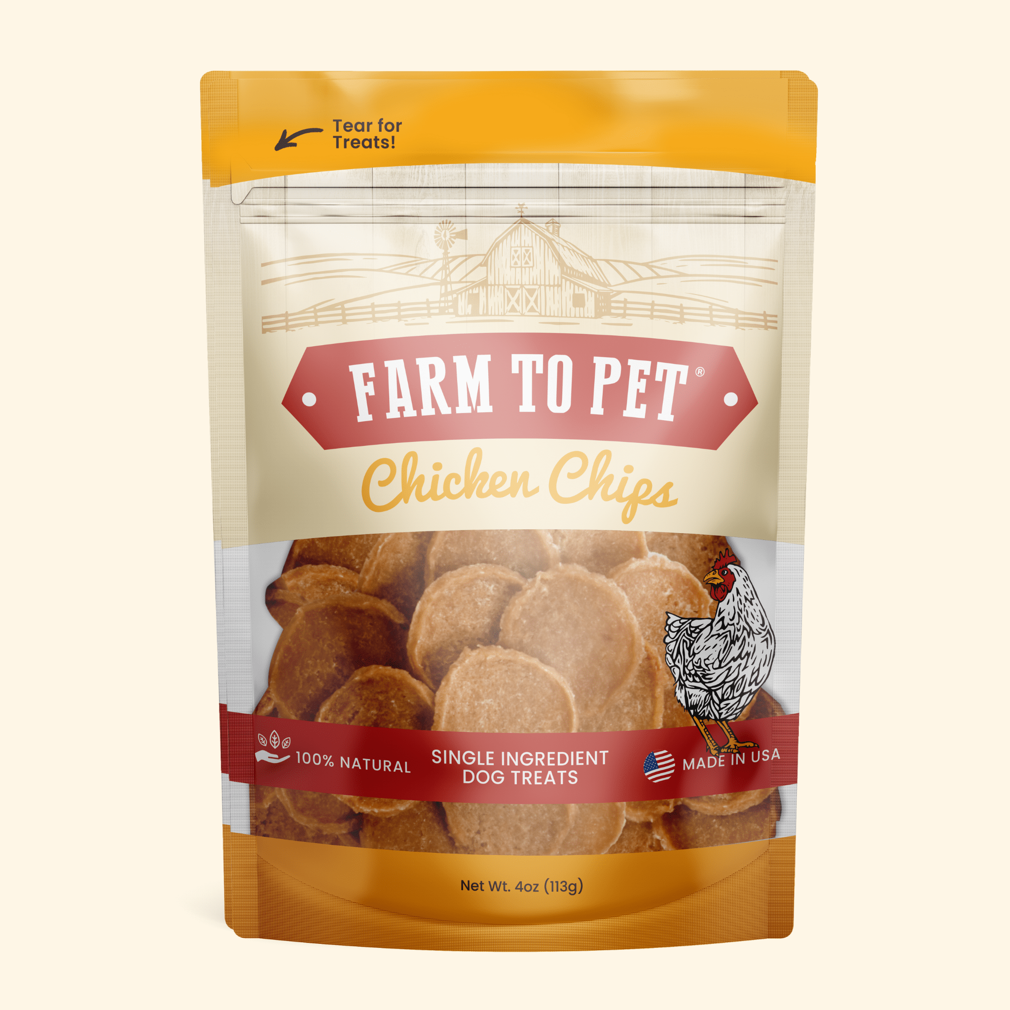 Chicken Chips for Dogs | All-Natural Single-Ingredient Dog Treats Farm To Pet