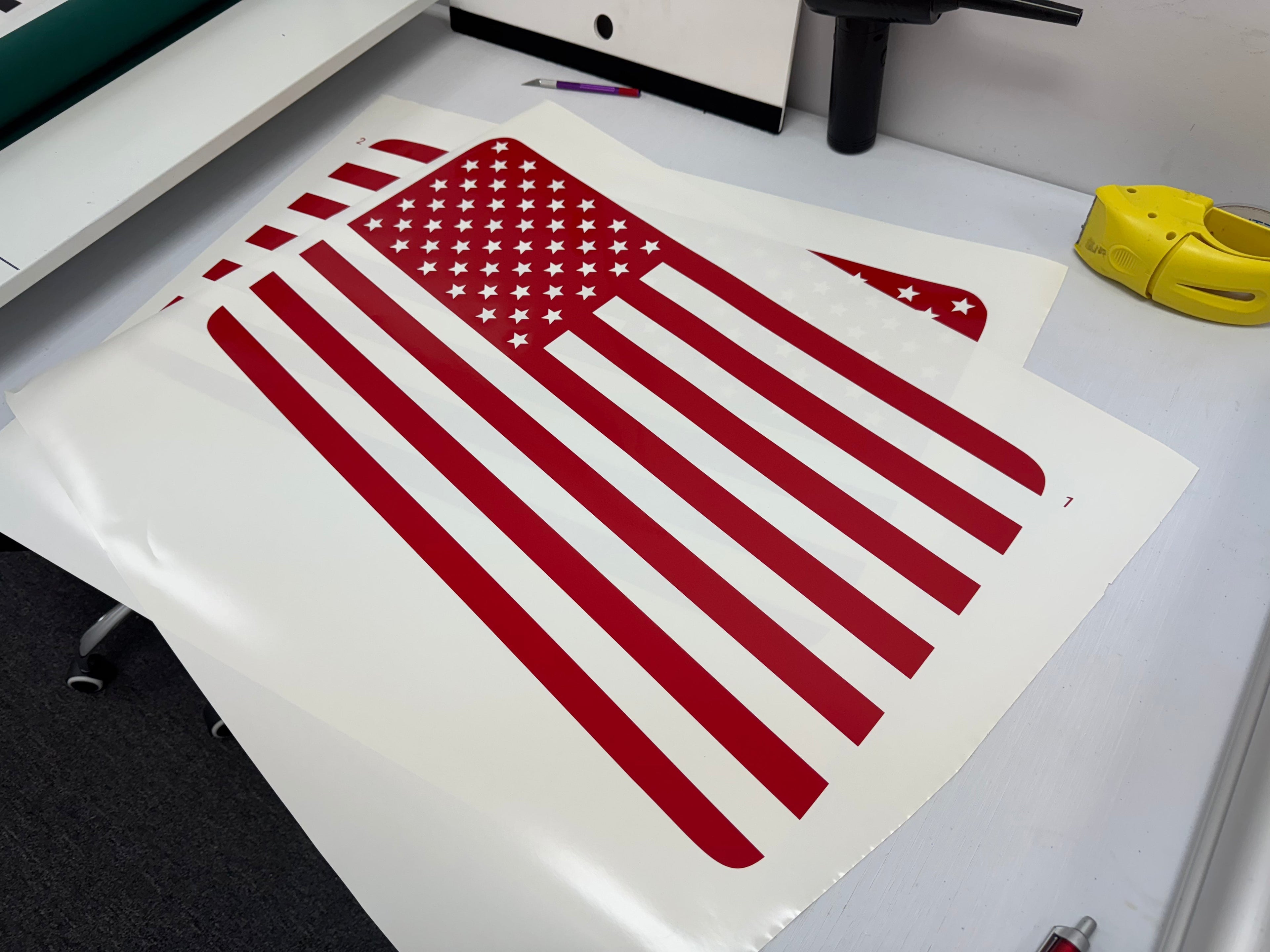 American Flag Rear Window Overlays - 2021+ Bronco 4 Door StickerFab