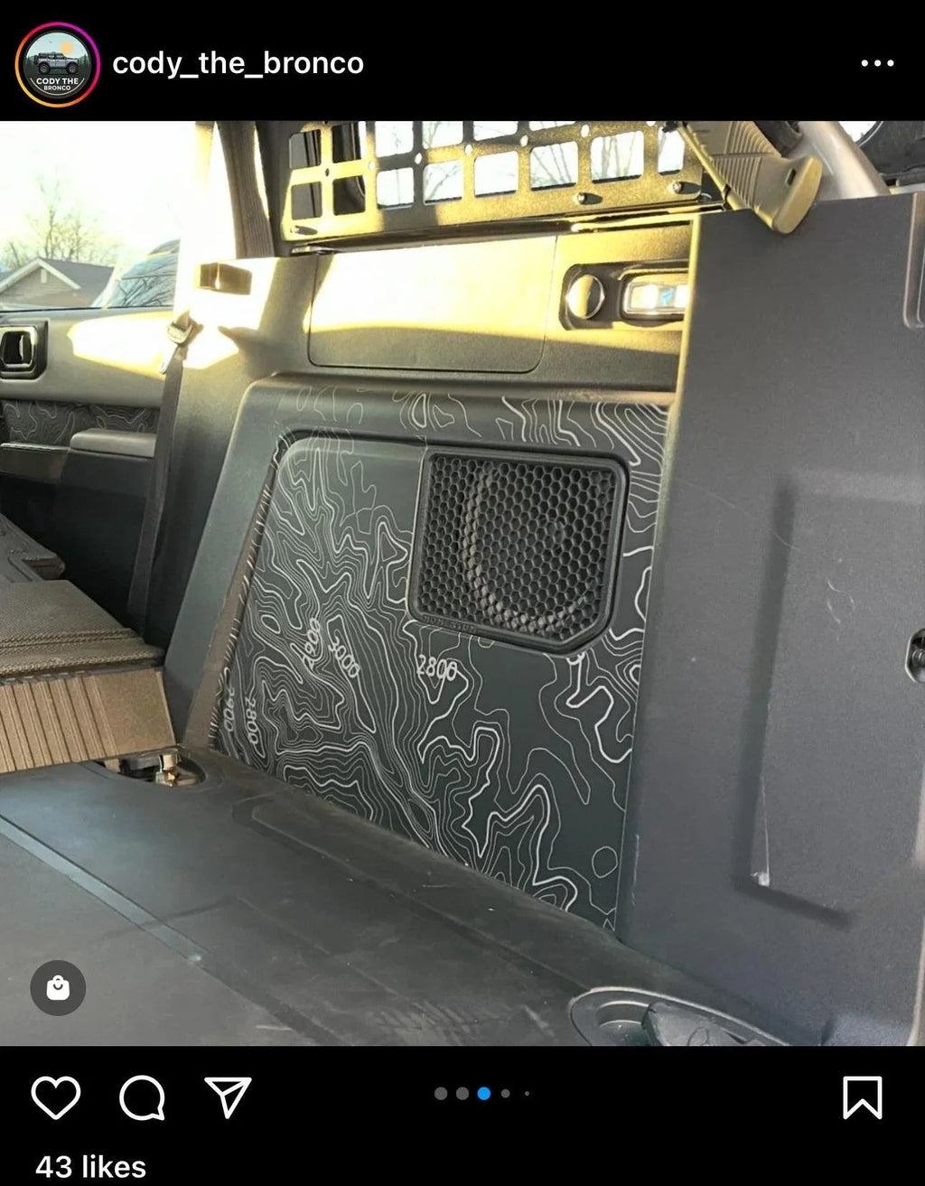 Topo Cargo Area Overlay Kit Part 1 (Printed Series) - 2021+ Bronco 4 Door StickerFab