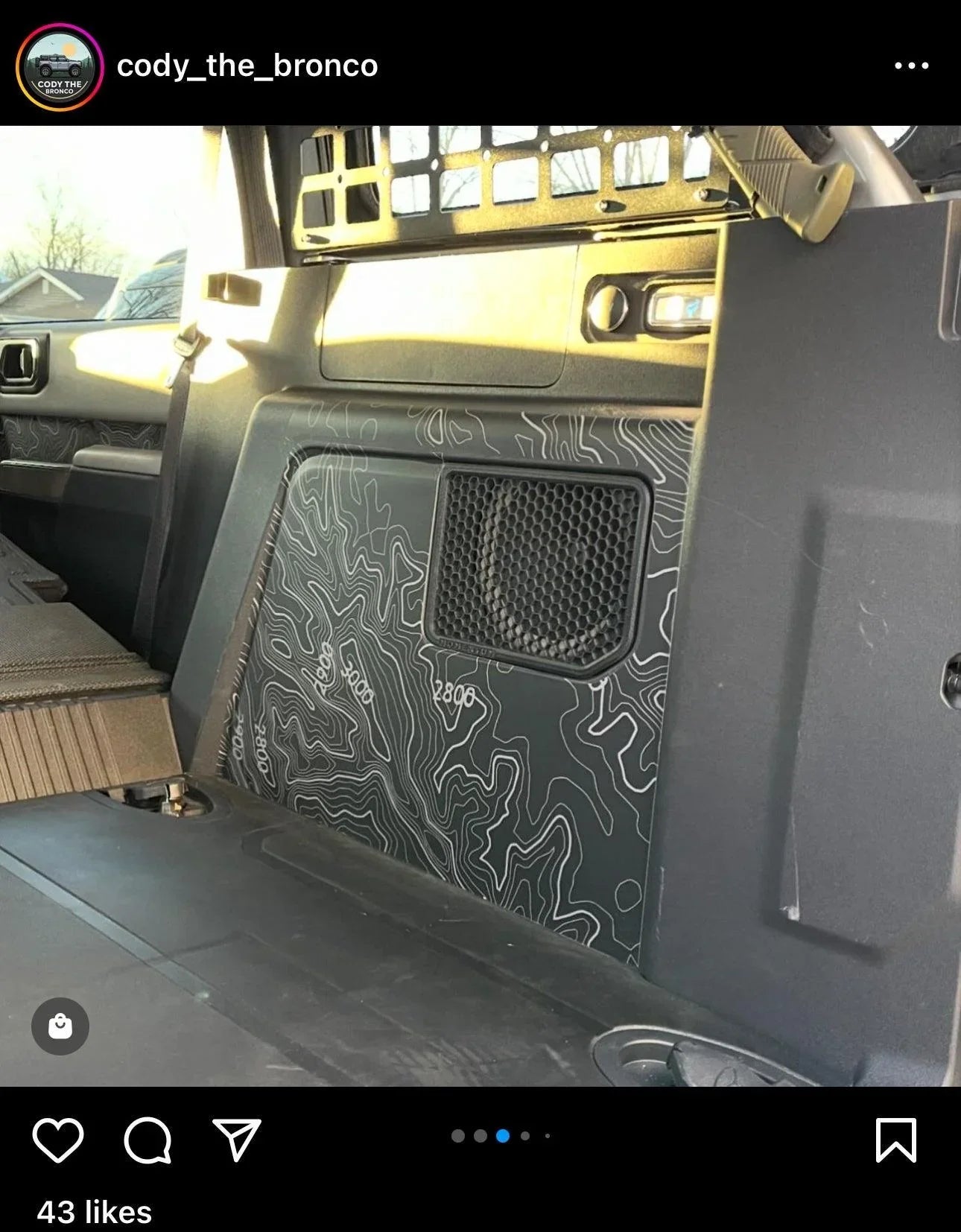 Topo Cargo Area Overlay Kit Part 1 (Printed Series) - 2021+ Bronco 4 Door StickerFab