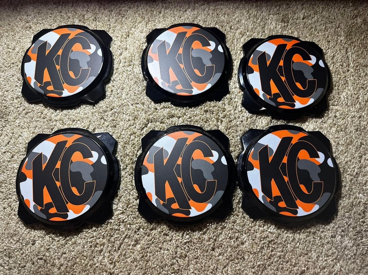 KC HiLITES Era 4 ROUND Series Light Cover Overlays - Universal StickerFab