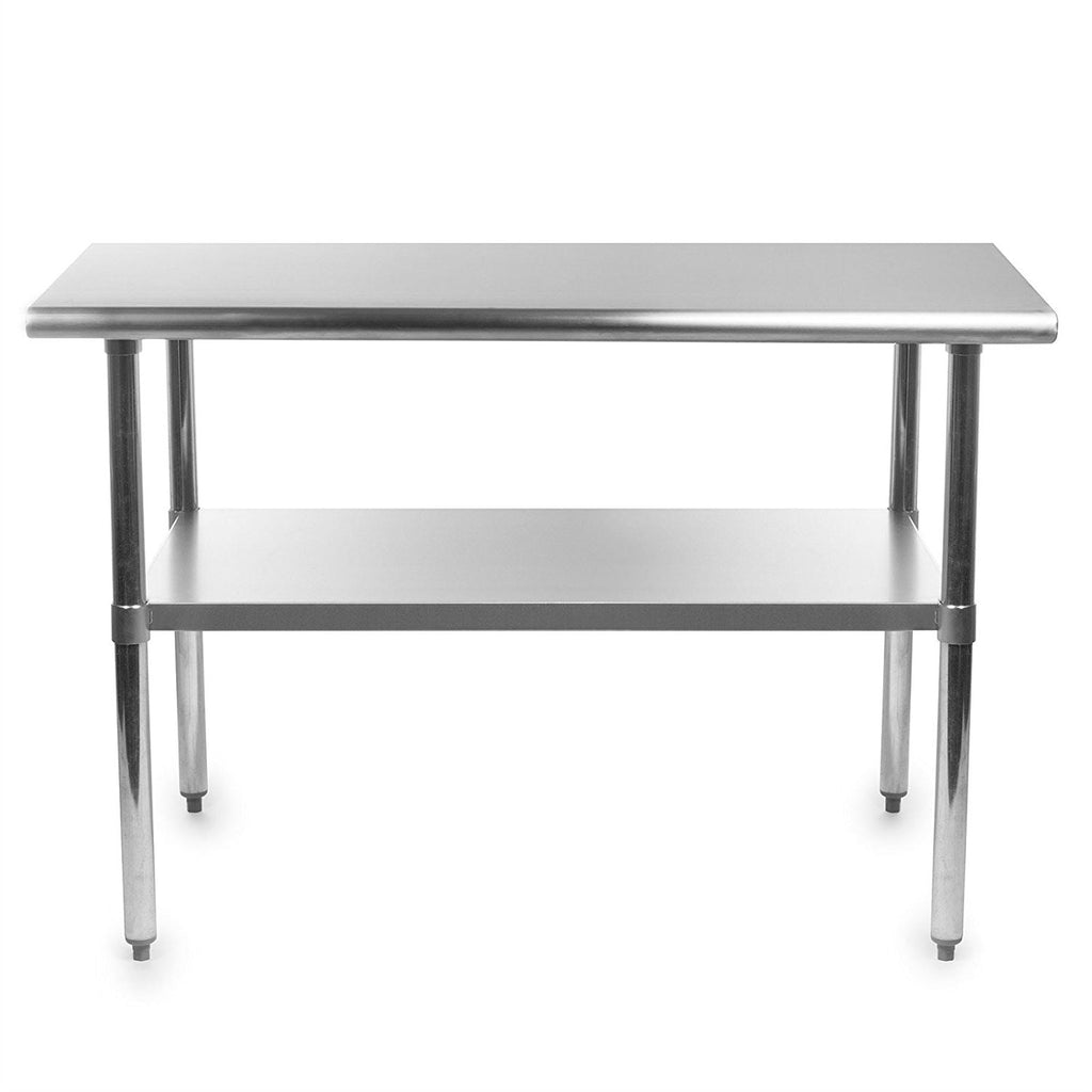 Stainless Steel 48 x 24 inch Heavy Duty Kitchen Work Table FastFurnishings