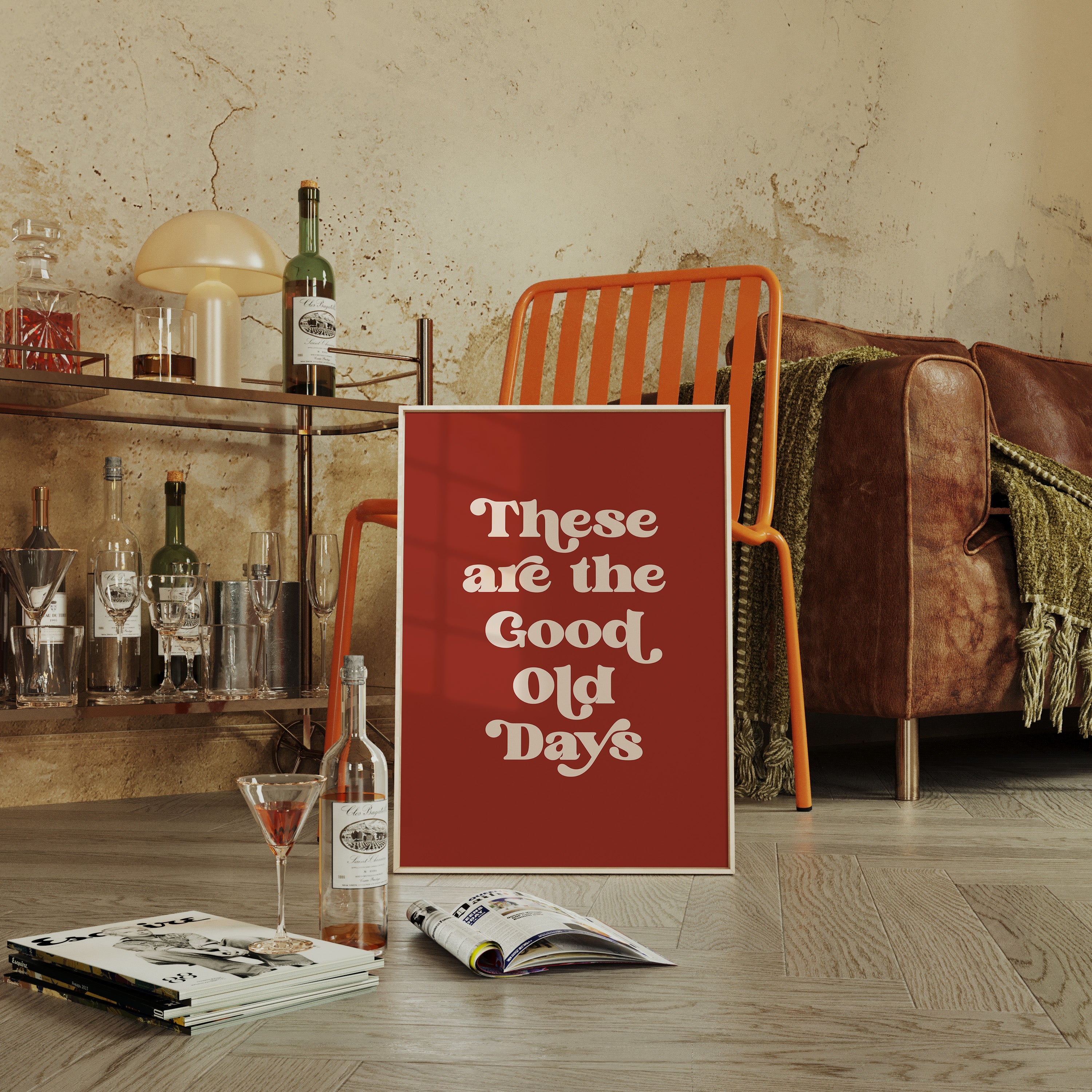 Vintage Vibes - Retro Typography Art Print Kooly