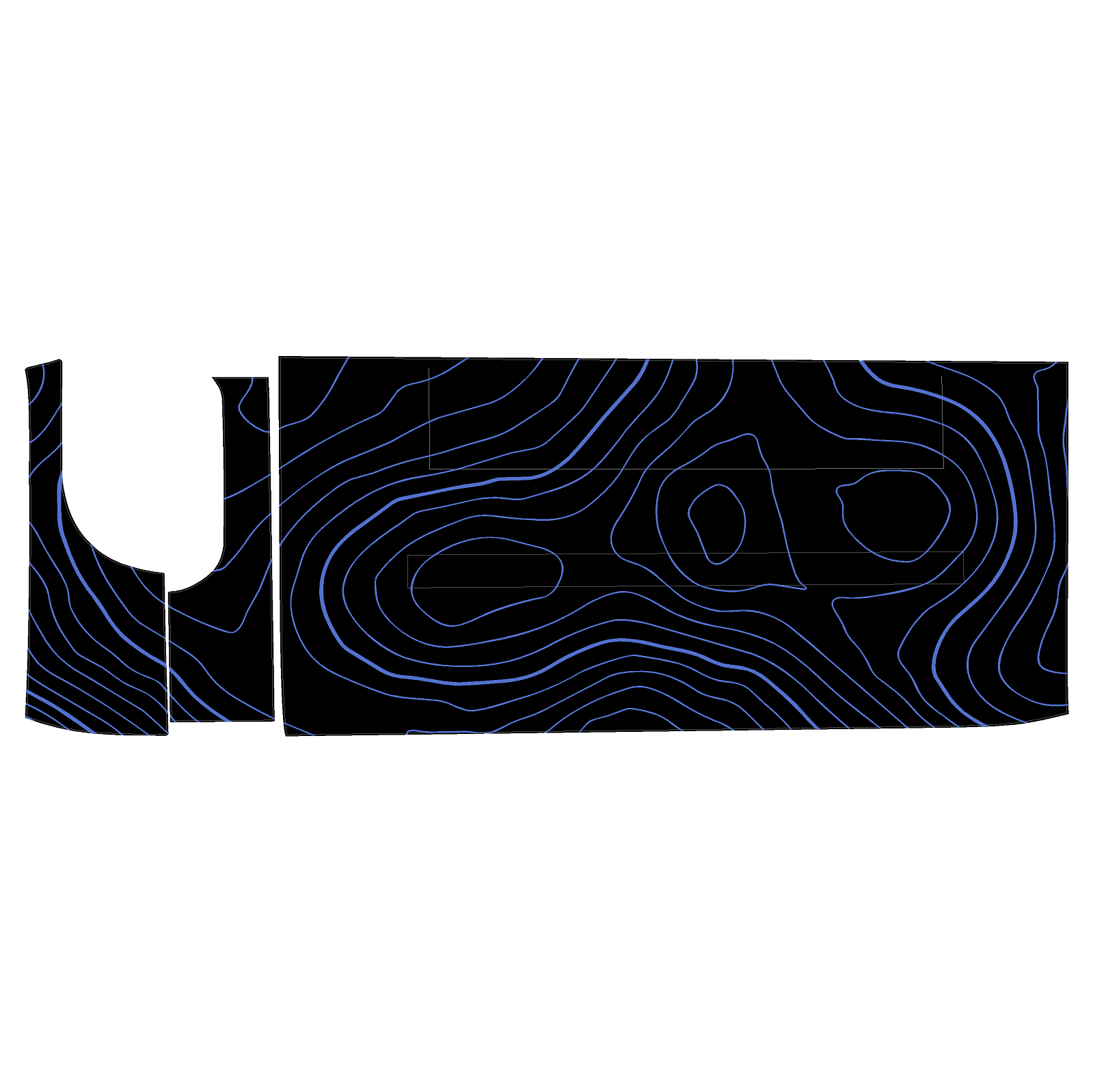 Topo 3 Piece Dash Kit (Printed Series) - 2021+ Bronco StickerFab