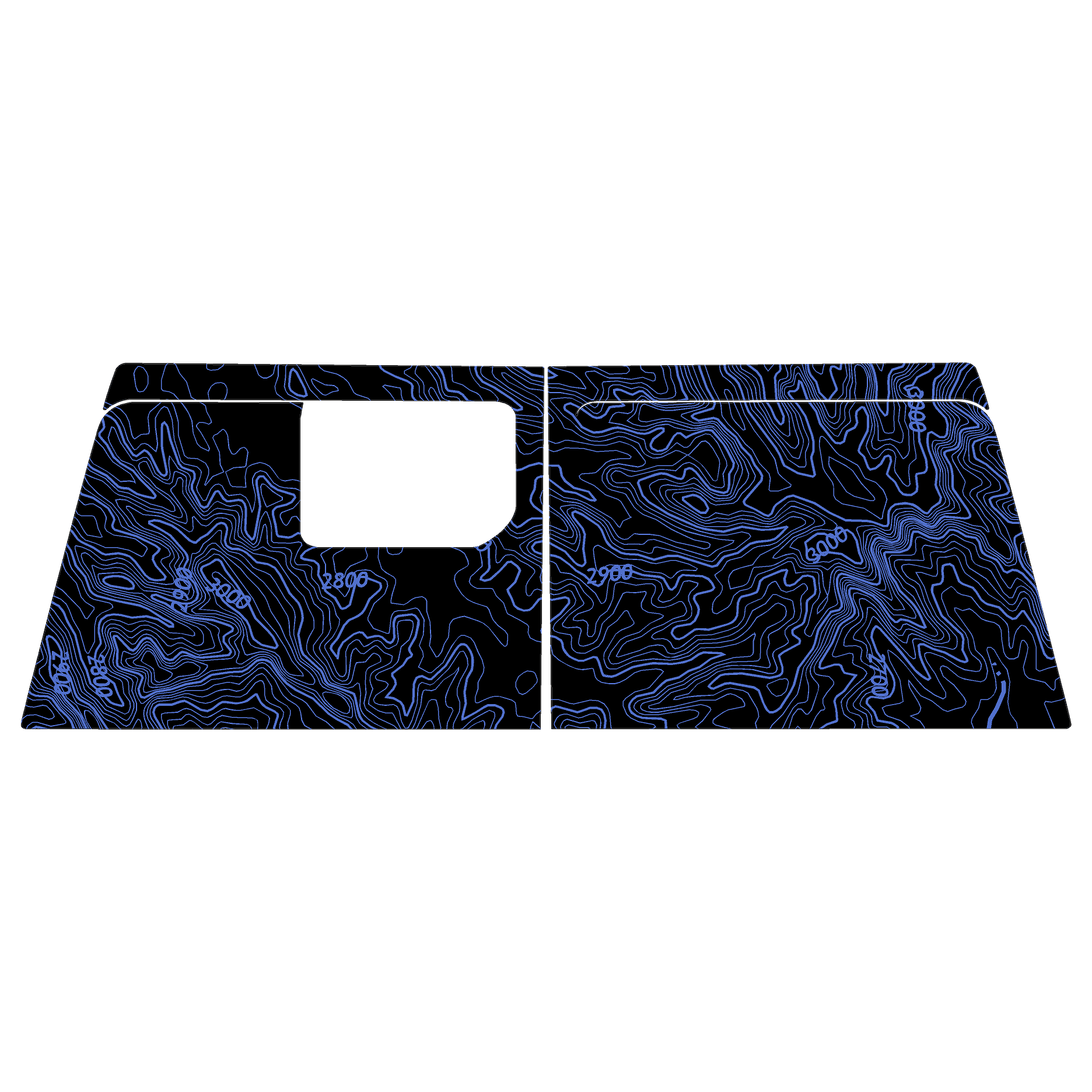 Topo Cargo Area Overlay Kit Part 1 (Printed Series) - 2021+ Bronco 4 Door StickerFab