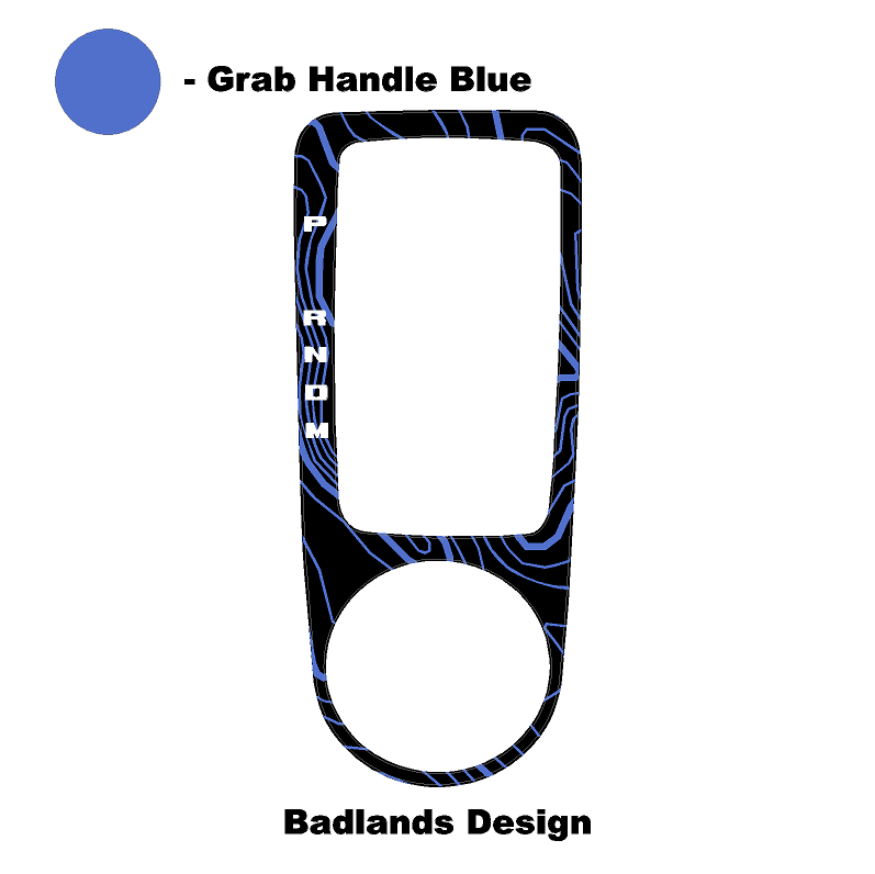 Topo Automatic Shifter Overlay (Printed Series) - 2021+ Bronco Automatic StickerFab