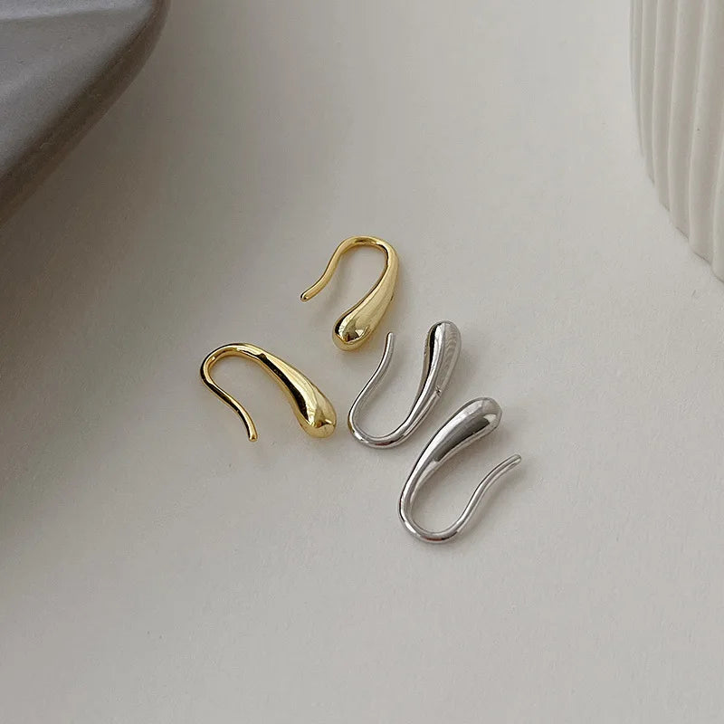 925 Sterling Silver Water Drop Shape Earrings for Women  Simple Temperament Ins Retro Jewelry Party Birthday Gifts Vera Lux