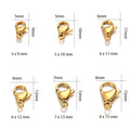 10pcs/lot Stainless Steel Lobster Clasp Hooks Bracelet Necklace Chain Connectors For DIY Jewelry Making Supplies Accessories Vera Lux