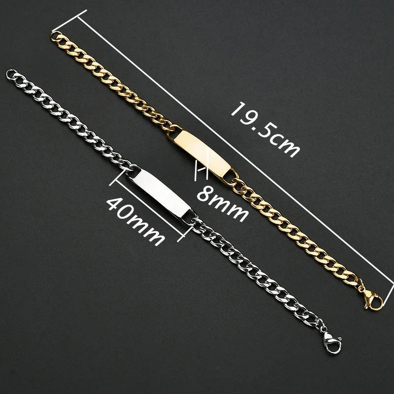 Letdiffery Personalized Eyes Photo Bracelets Stainless Steel Custom Laser Engrave Picture Name Date Men Women Kids Bracelet Gift Vera Lux