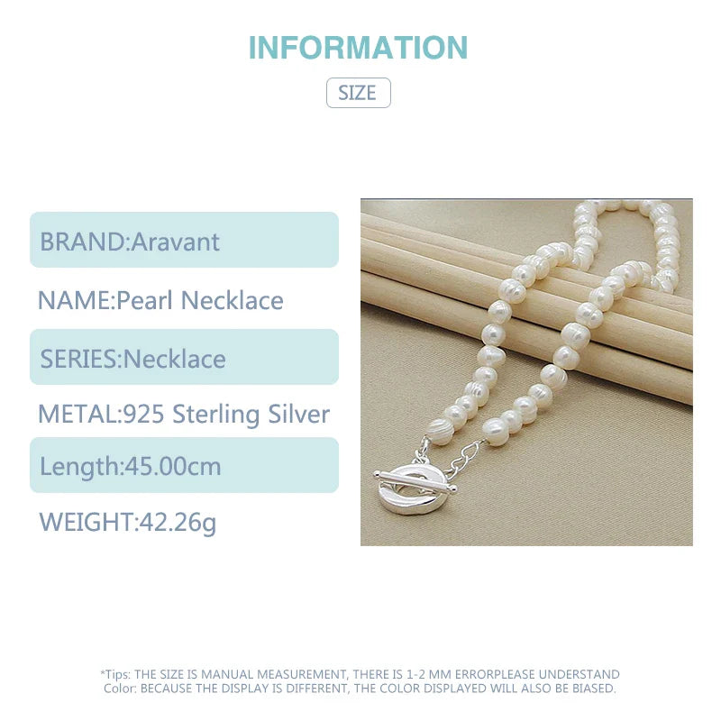 Freshwater Pearl Necklaces 925 Silver Necklace For Women Wedding Fashion Jewelry Vera Lux