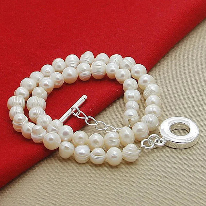 Freshwater Pearl Necklaces 925 Silver Necklace For Women Wedding Fashion Jewelry Vera Lux