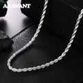Aravant 925 Silver 4MM Twist Snake Chain Necklace For Women Fashion Jewelry Vera Lux