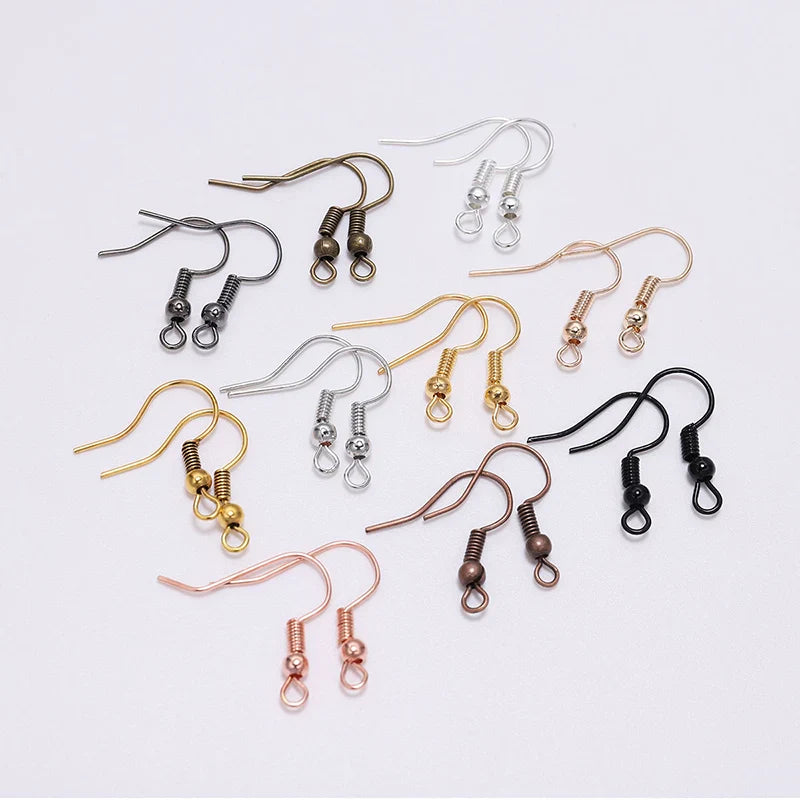 100pcs 17x20mm Earring Findings Earrings Clasps Hooks Fittings DIY Jewelry Crafts Making Alloy Hook Drop Earrings Accessories Vera Lux