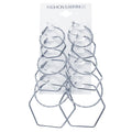 Fashion Hyperbolic Hoop Earrings Set For Women Gold Silver Color Small Big Polygon Circle Earring Female Trendy Jewelry Gift Vera Lux