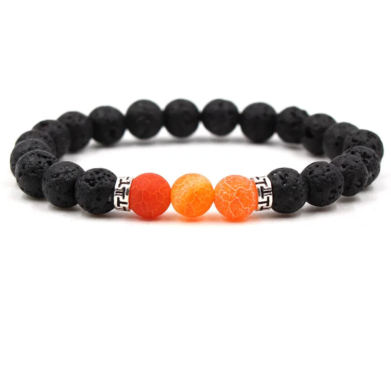8MM Natural Stone Beaded Chain bracelets For Women Men Couple Lava Rock Healing Balance Beads Reiki Buddha Chakra Bangle Jewelry Vera Lux