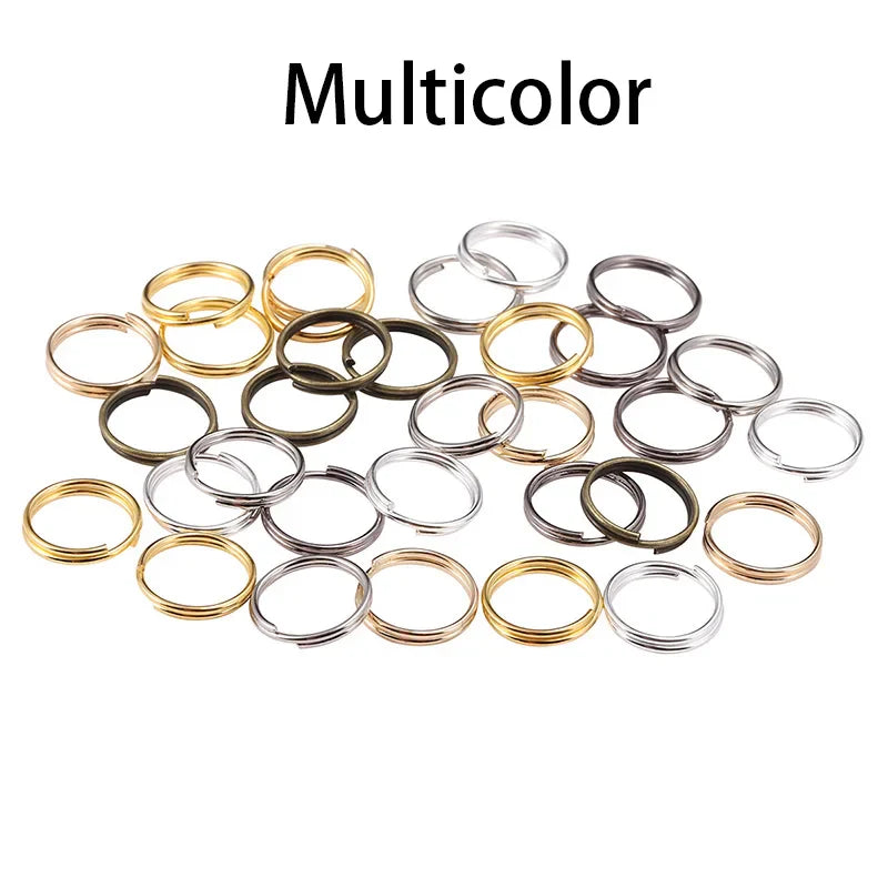 50-200pcs/lot Open Jump Rings 4 6 8 10 12 mm Double Loops Split Rings Necklace Bracelet Connectors For DIY Jewelry Making Vera Lux