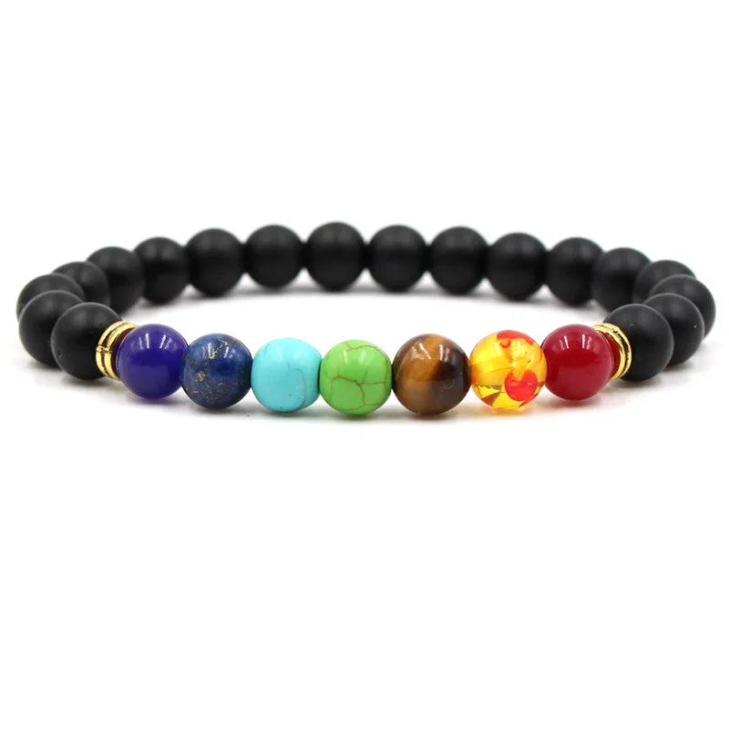 8MM Natural Stone Beaded Chain bracelets For Women Men Couple Lava Rock Healing Balance Beads Reiki Buddha Chakra Bangle Jewelry Vera Lux