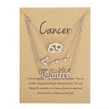 3Pcs/set 12 Zodiac Sign Necklace For Women 12 Constellation Pendant Chain Choker Birthday Jewelry With Cardboard Card Vera Lux