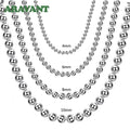 Aravant 925 Silver 4MM/6MM/8MM/10MM Bead Chain Necklace For Men Women Fashion Jewelry Vera Lux