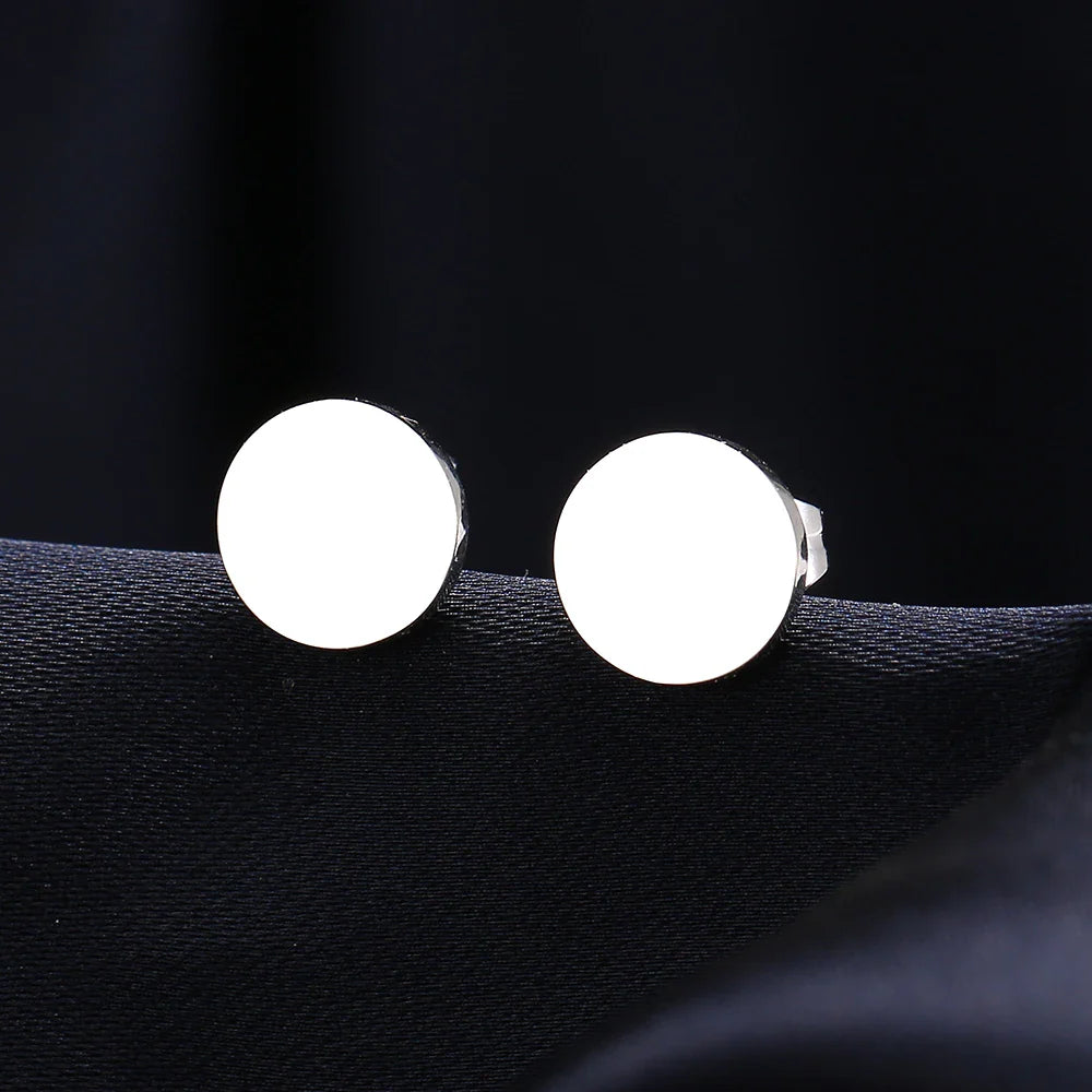 Stainless Steel Earrings Minimalist Round Fashion Stud Earrings Classic Simple Earrings For Women 2022 Jewelry Wedding Party Vera Lux