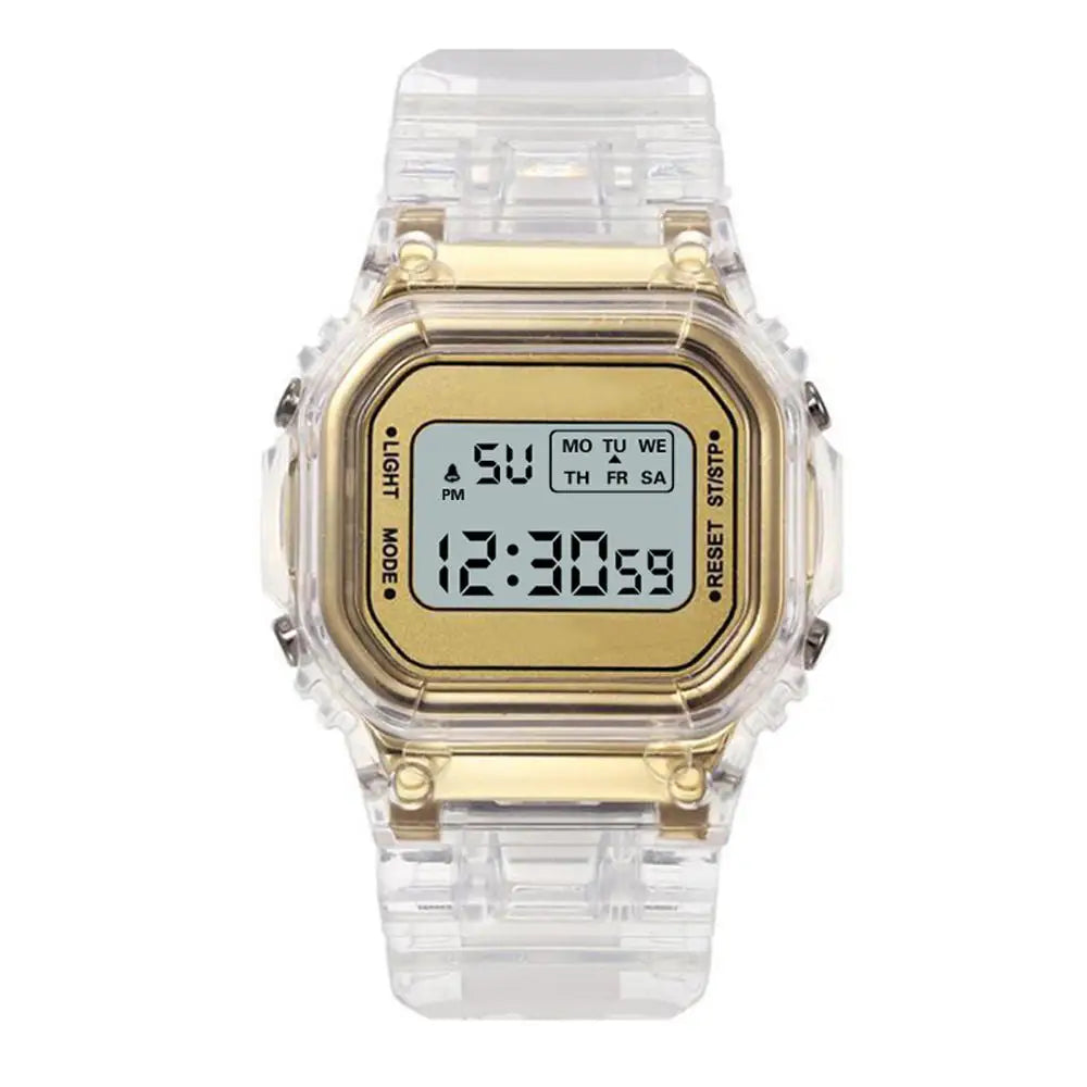 Luxury Women's Rose Gold Silicone Watches Women Fashion LED Digital Clock Casual Ladies Electronic Watch Reloj Mujer 2025 Vera Lux