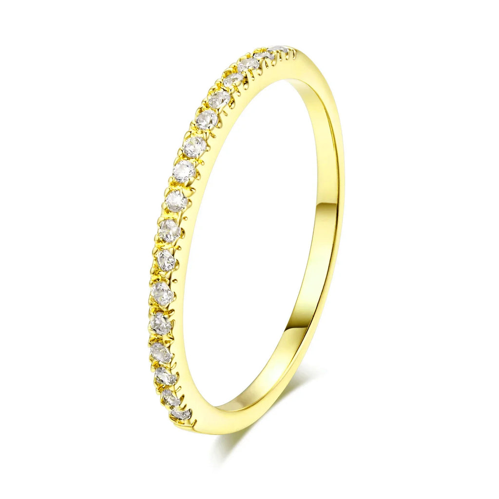 Delicate Micro Pave Zircon Rings For Women Trendy Chic Crystal Daily Dating Women's Stackable Tiny Ring Fashion Jewelry R133 Vera Lux