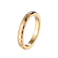 3mm Stainless Steel Multi-Faceted Comfort fit Ring Wedding Band for Women Men Size 4-10 Vera Lux