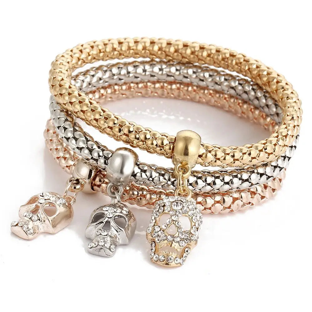 3colors/Lot Elastic Bracelets & Bangle For Women Crystal Tree of Life Owl Key lock Music Note Owl Butterfly Heart Charm Jewelry Vera Lux