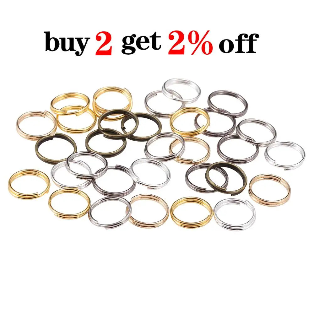 50-200Pcs/Lot 4-20mm Gold Color Double Jump Rings Split Rings Connectors Loops For DIY Jewelry Making Findings Accessories Vera Lux