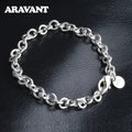 Aravant 925 Sterling Silver 6mm Link Chain Bracelet For Women Fashion Jewelry Vera Lux