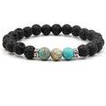 8MM Natural Stone Beaded Chain bracelets For Women Men Couple Lava Rock Healing Balance Beads Reiki Buddha Chakra Bangle Jewelry Vera Lux