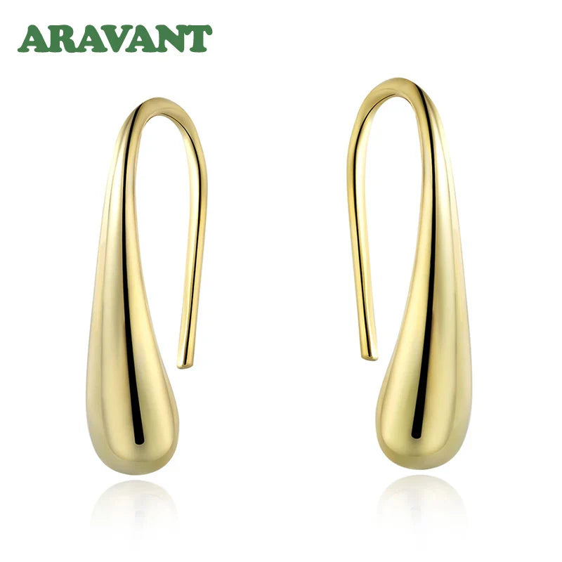 Aravant 925 Silver Earring Black Teardrop/Water Drop/Raindrop Dangle Earrings For Women Men Fashion Jewelry Gifts 4 Colors Vera Lux