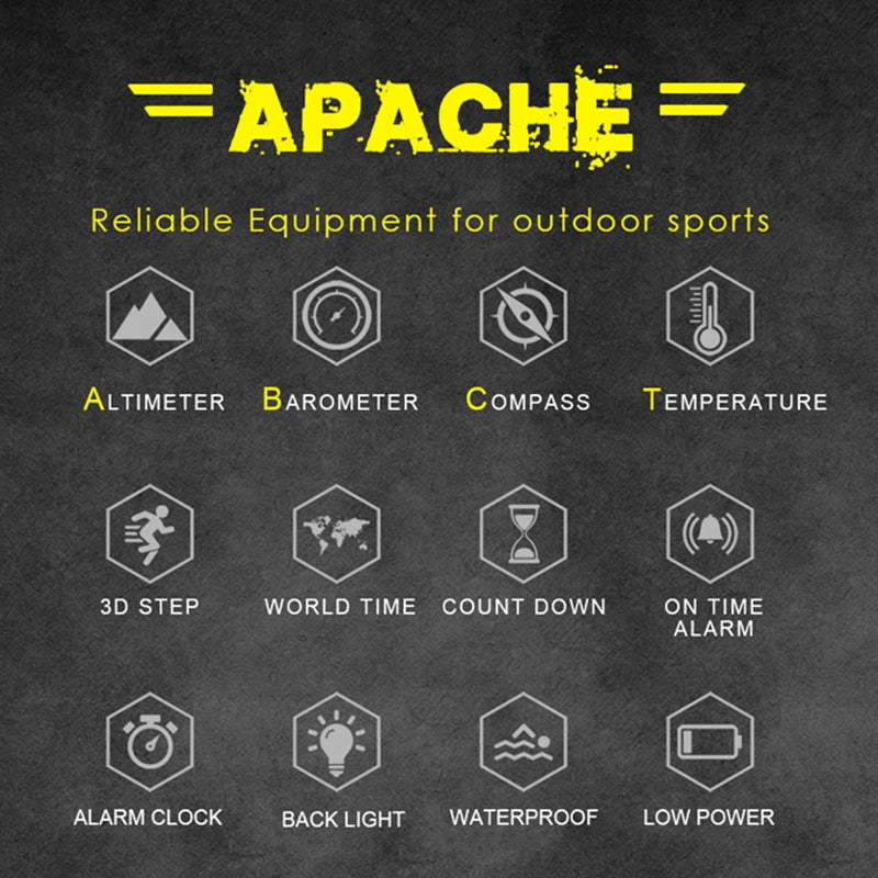 NORTH EDGE Men's sport Digital watch Hours Running Swimming Military Army watches Altimeter Barometer Compass waterproof 50m Whatever the Treasure