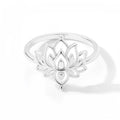 Lotus Flower Rings For Women Stainless Steel Gold Color Hollow Out Ring Fashion Wedding Party Aesthetic Jewelry Gift anillos Vera Lux