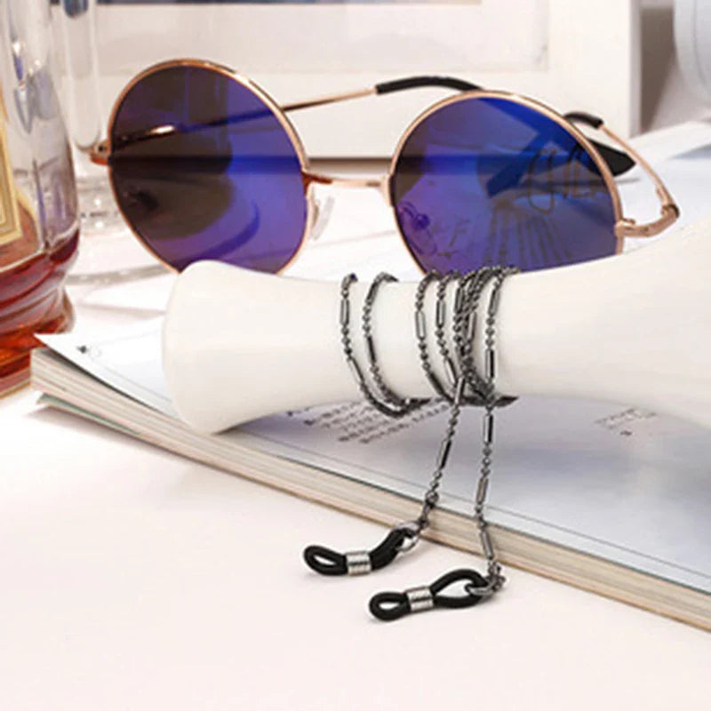 JWER Fashion Woman Sunglasses Chain Cylinder Bead Chain Anti-Falling Glasses Eyeglasses Cord Necklace Mask Chain for Women Gifts Vera Lux