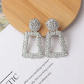 Gold Color Metal Drop Earrings Irregular Hollow Heart Pendants Earrings Twisted Geometric Personality Earrings for Women Vera Lux